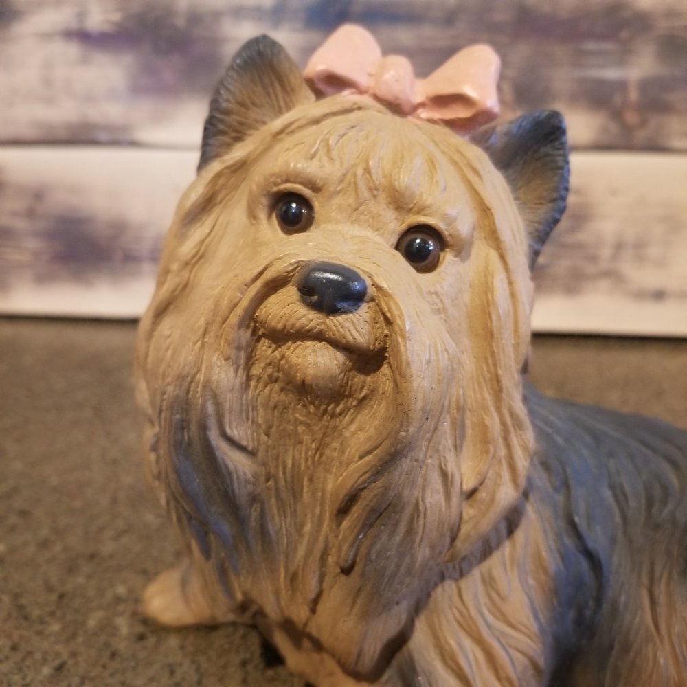 Yorkshire Terrier Dog Figurine Statue by Homco Vintage 1995